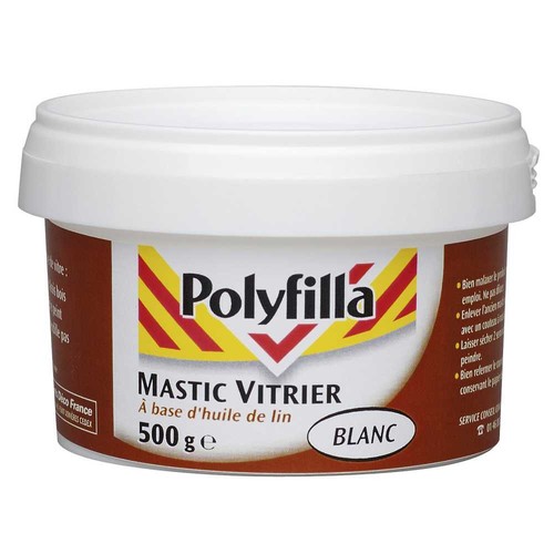 Mastic vitrier blanc 500g